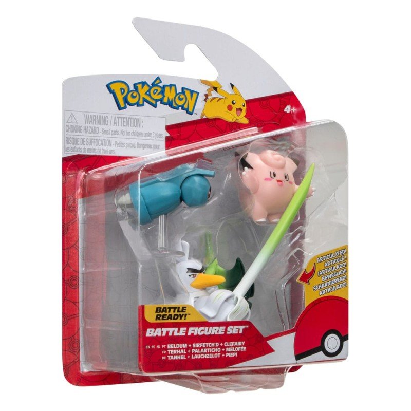 Pokémon pack 3 figurines Battle Figure Set Mélofée, Terhal, Palarticho 5 cm | 0191726481362
