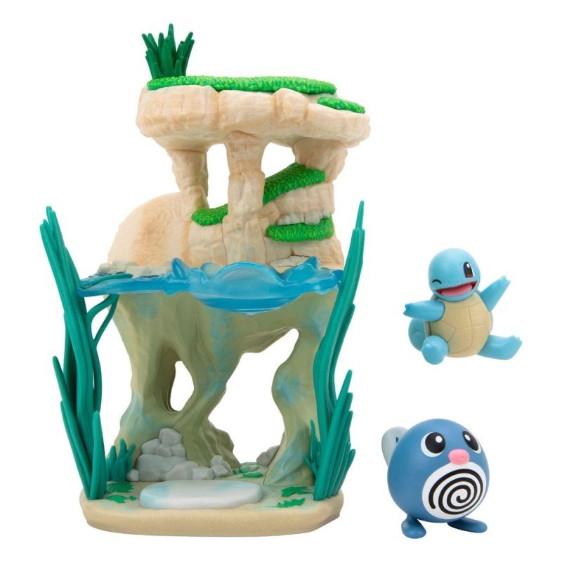 Pokémon figurines Environment Set Lac de rive & Ptitard & Carapuce 5 cm | 0191726483670