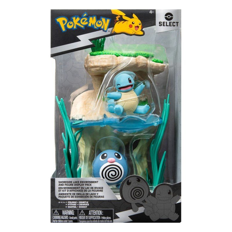 Pokémon figurines Environment Set Lac de rive & Ptitard & Carapuce 5 cm | 0191726483670
