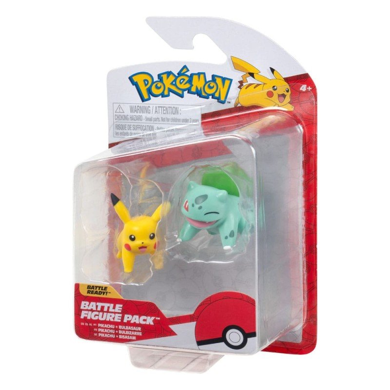 Pokémon Battle Figure First Partner Set Figure 2-Pack Bulbasaur no.2, Pikachu no.1 | 0191726709282