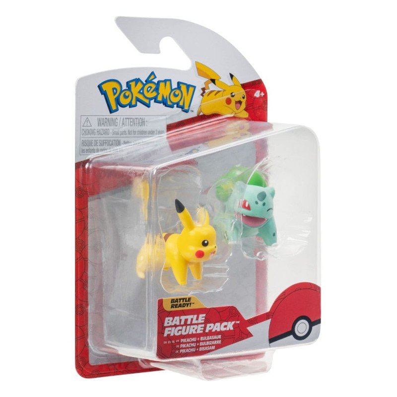 Pokémon Battle Figure First Partner Set Figure 2-Pack Bulbasaur no.2, Pikachu no.1 | 0191726709282