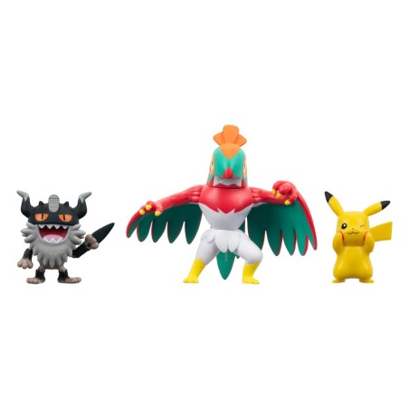 Pokémon pack 3 figurines Battle Figure Set Pikachu no.8, Perrserker, Hawlucha 5 cm | 0191726709428