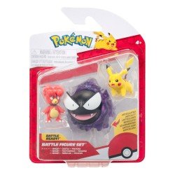 Pokémon pack 3 figurines First Partner Battle Figure Set Magby, Pikachu & Fantominus | 0191726755968