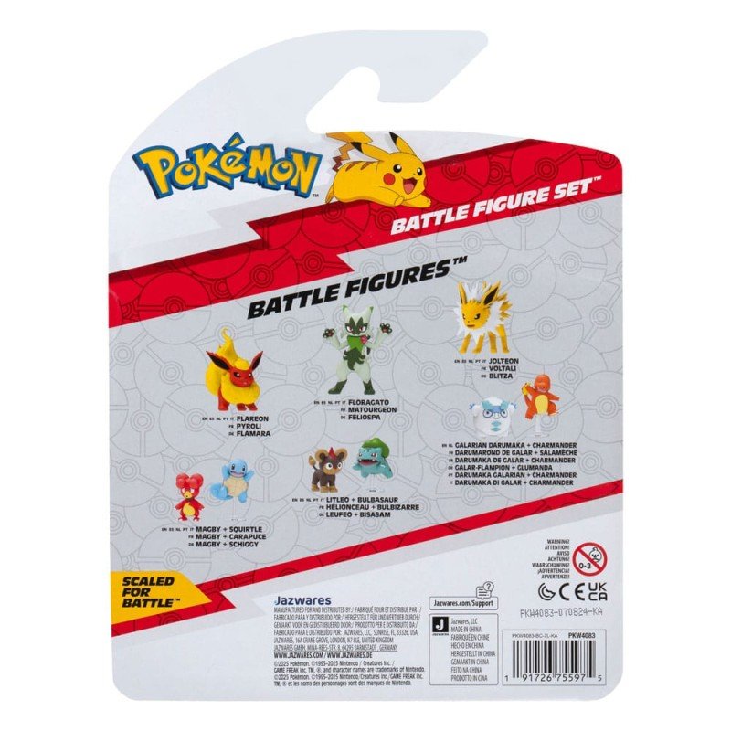 Pokémon pack 3 figurines First Partner Battle Figure Set Pichu, Machoc & Dimoret | 0191726755975