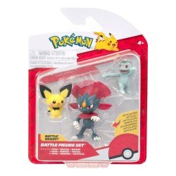 Pokémon pack 3 figurines First Partner Battle Figure Set Pichu, Machoc & Dimoret | 0191726755975