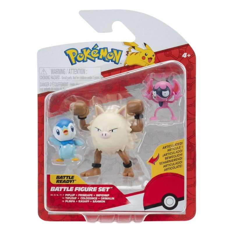 Pokémon pack 3 figurines First Partner Battle Figure Set Grimalin, Tiplouf & Colossinge | 0191726756026