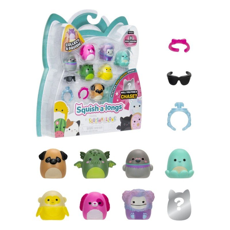 Squishmallows Squish-a-longs Set de 8 Minifigurines Series 2 Style 1 2,5 cm | 0191726755197