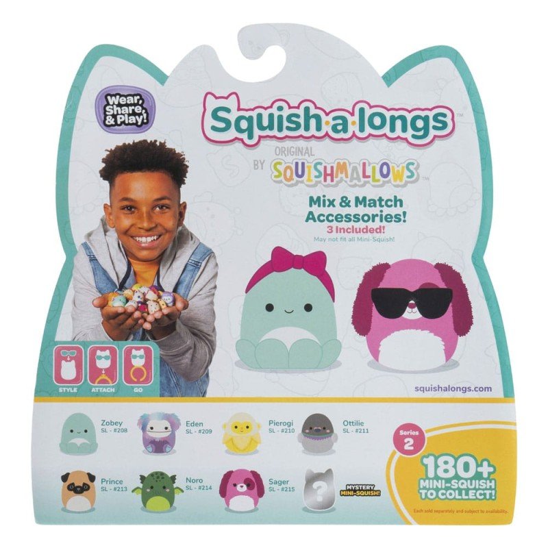 Squishmallows Squish-a-longs Set de 8 Minifigurines Series 2 Style 1 2,5 cm | 0191726755197