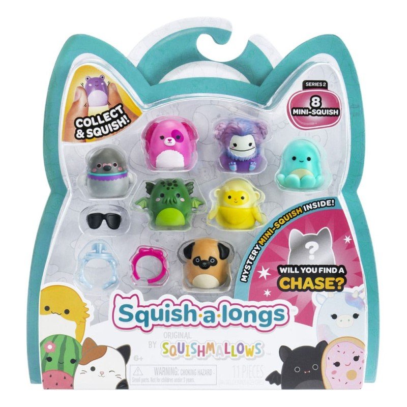 Squishmallows Squish-a-longs Set de 8 Minifigurines Series 2 Style 1 2,5 cm | 0191726755197