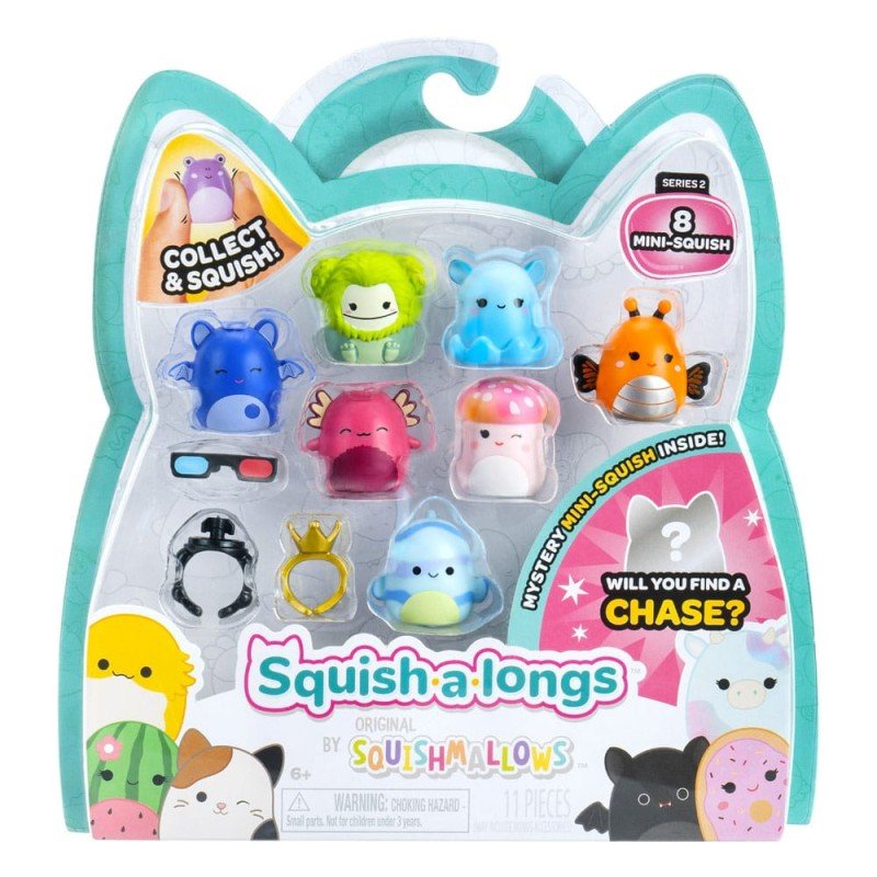 Squishmallows Squish-a-longs Set de 8 Minifigurines Series 2 Style 2 2,5 cm | 0191726755203