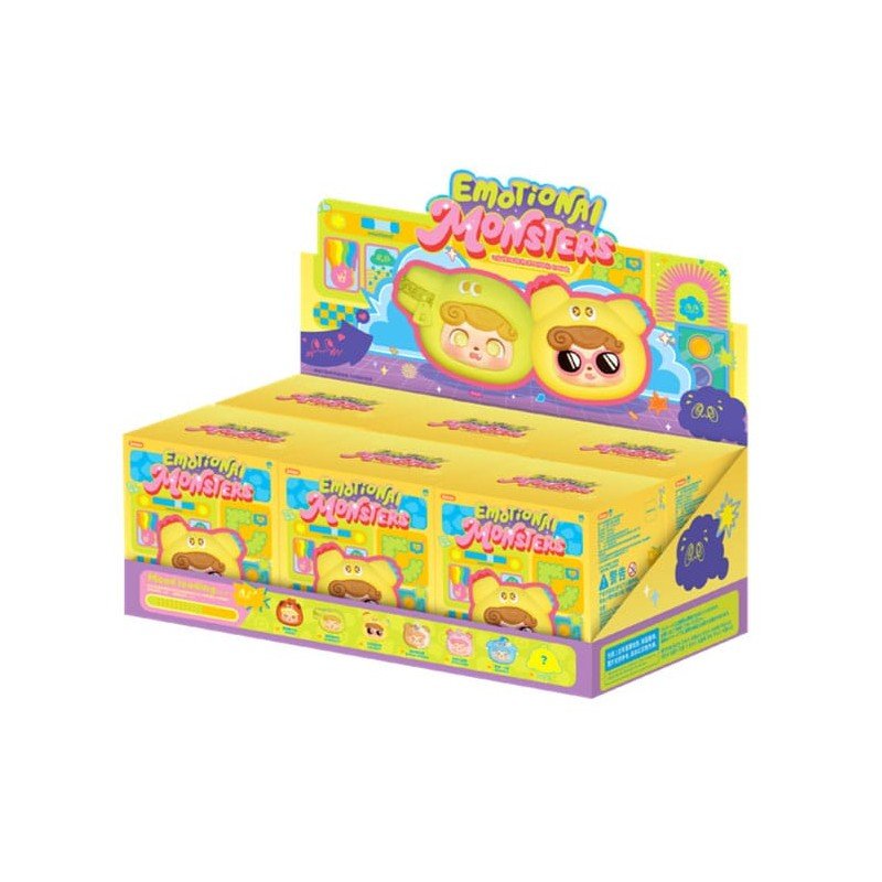QKid: Emotional Hairy Monsters Series Blind Box Sacoche pour écouteurs 8 cm Display (6) | 6975733531890