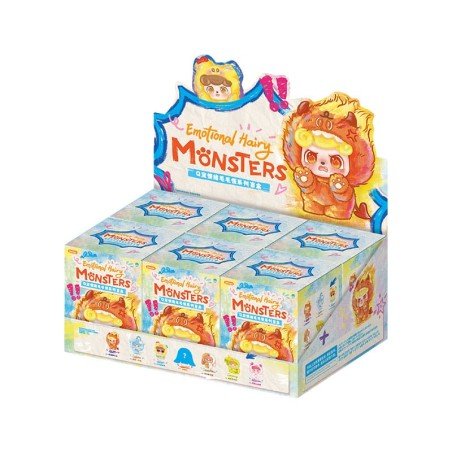 QKid: Emotional Hairy Monsters Series Blind Box Figurine 12 - 14 cm Display (6) | 6975733531951