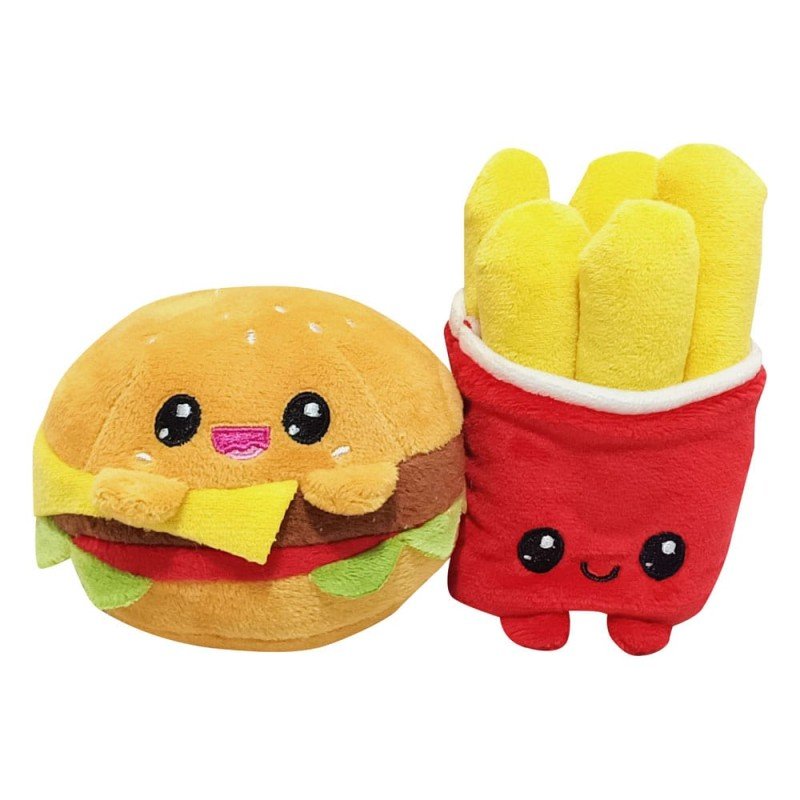 Pack 2 peluches Yummis Together Burger & Fries in Take Away Bag 21 cm | 8053172181390
