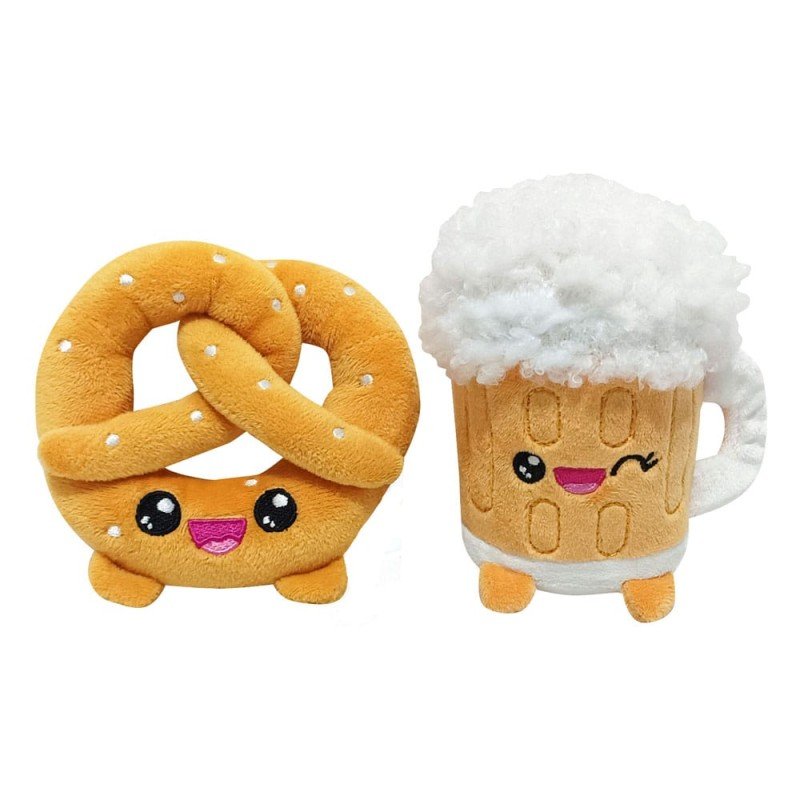 Pack 2 peluches Yummis Together Pretzel & Beer in Take Away Bag 21 cm | 8053172181420