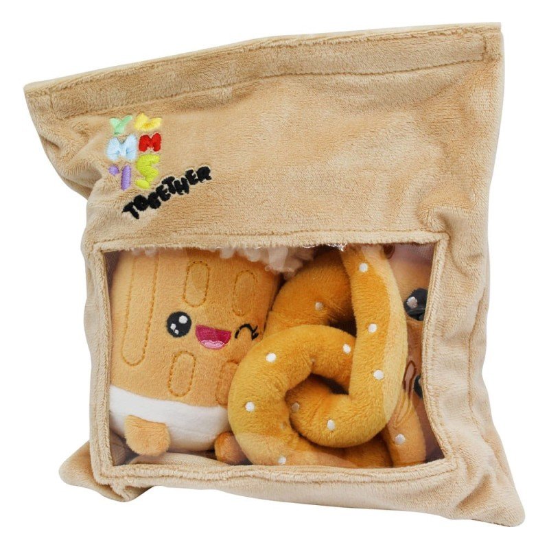 Pack 2 peluches Yummis Together Pretzel & Beer in Take Away Bag 21 cm | 8053172181420