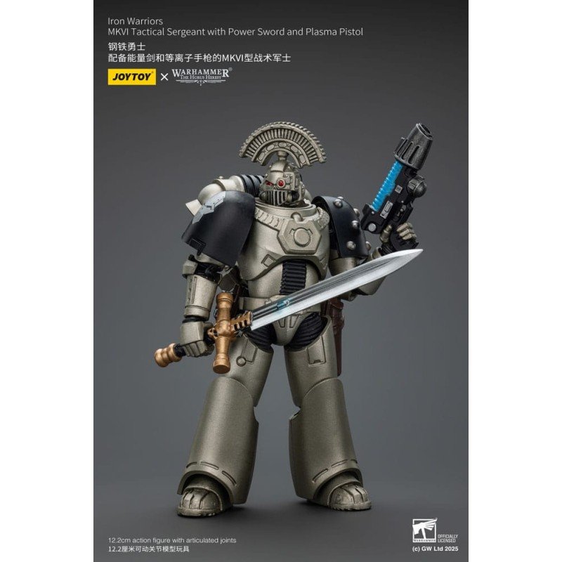 Warhammer The Horus Heresy figurine 1/18 lron Warriors MKVI Tactical Sergeant with Power Sword and Plasma Pistol 12 cm | 6927054401758