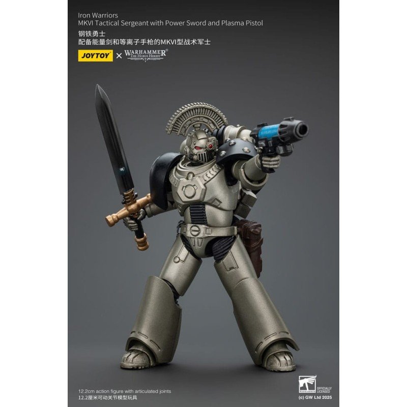 Warhammer The Horus Heresy figurine 1/18 lron Warriors MKVI Tactical Sergeant with Power Sword and Plasma Pistol 12 cm | 6927054401758
