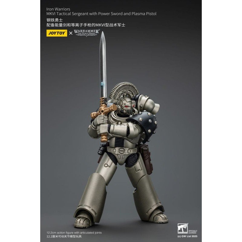 Warhammer The Horus Heresy figurine 1/18 lron Warriors MKVI Tactical Sergeant with Power Sword and Plasma Pistol 12 cm | 6927054401758