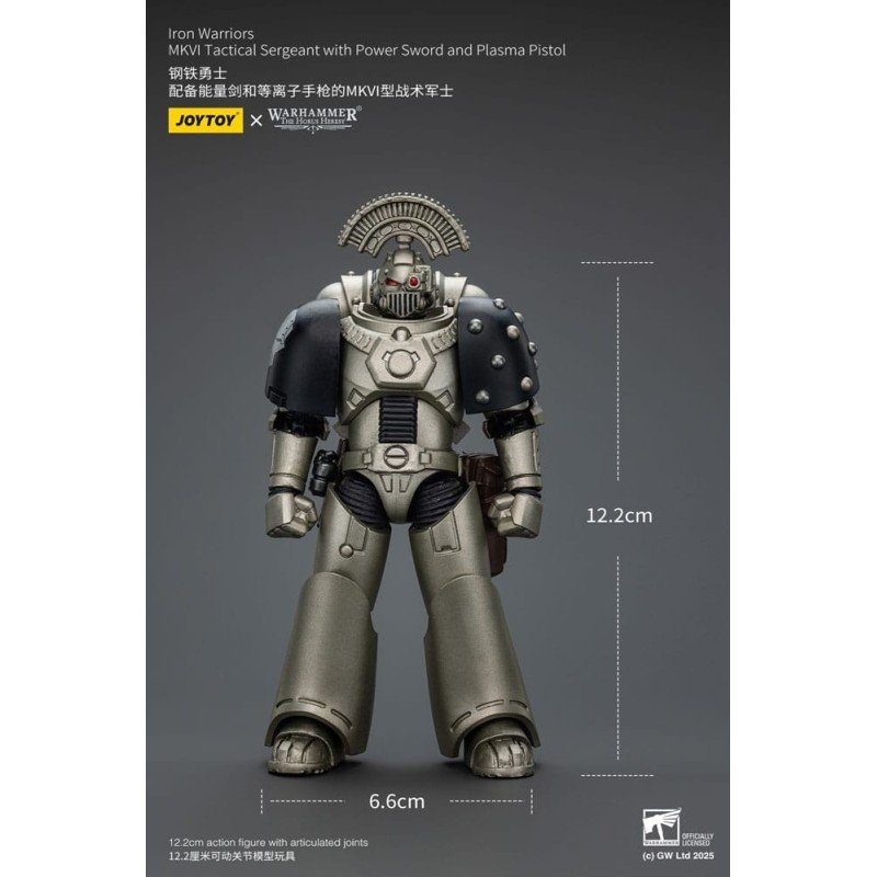 Warhammer The Horus Heresy Action Figure 1/18 lron Warriors MKVI Tactical Sergeant with Power Sword and Plasma Pistol 12 cm | 6927054401758