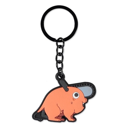 Chainsaw Man porte-clés caoutchouc Pochita Sitting | 8718526418347