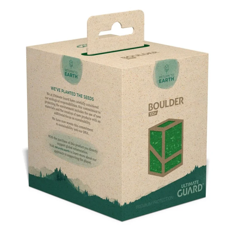 Ultimate Guard Return To Earth Boulder Deck Case 133+ Standard Size Green | 4056133025119