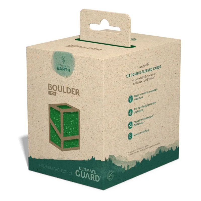 Ultimate Guard Return To Earth Boulder Deck Case 133+ Standard Size Green | 4056133025119
