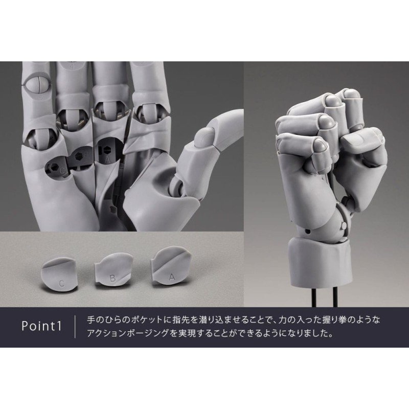 Takahiro Kagami Artist Support Item Hand PVC 1/1 Model Men /L Gray 22 cm | 4934054067282