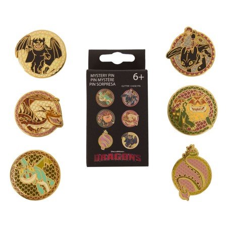 Dreamworks by Loungefly assortiment pin's émaillés Blind Box How to Train your Dragon (12) | 0671803557437