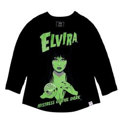 Elivira by Loungefly Tee T-Shirt Unisexe Shirred Raglan (XXL) | 0671803553583