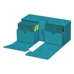 Ultimate Guard Twin Flip`n`Tray 266+ XenoSkin Monocolor Bleu Pétrole | 4056133025423
