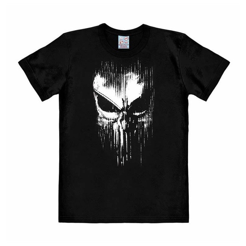 Marvel T-Shirt Easy Fit Punisher - Striped Skull (M) | 4045846423954