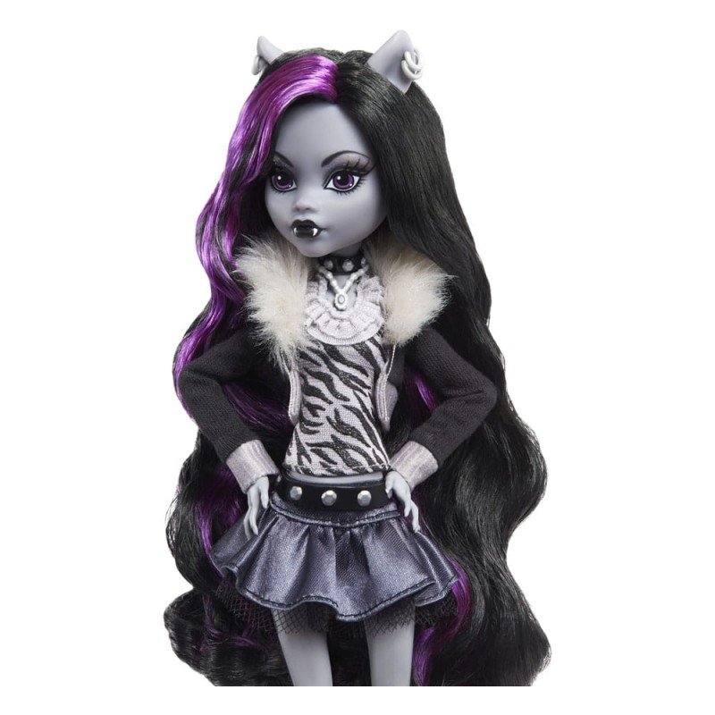 Monster High poupée Reel Drama Clawdeen Wolf en Noir et Blanc | 0194735104802