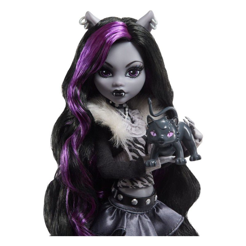 Monster High poupée Reel Drama Clawdeen Wolf en Noir et Blanc | 0194735104802