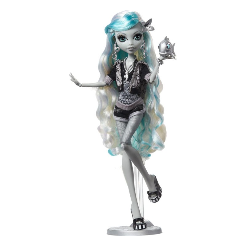 Monster High poupée Reel Drama Lagoona Blue en Noir et Blanc | 0194735104796
