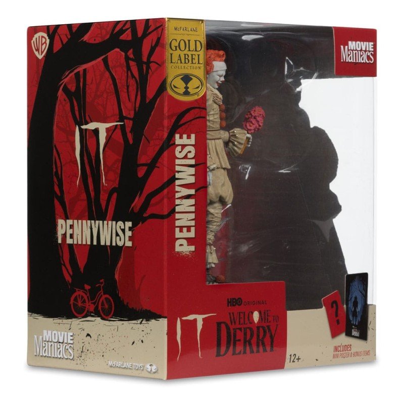 Welcome to Derry statuette PVC Movie Maniacs Pennywise (Flashback) (Gold Label) 16 cm | 0787926141375