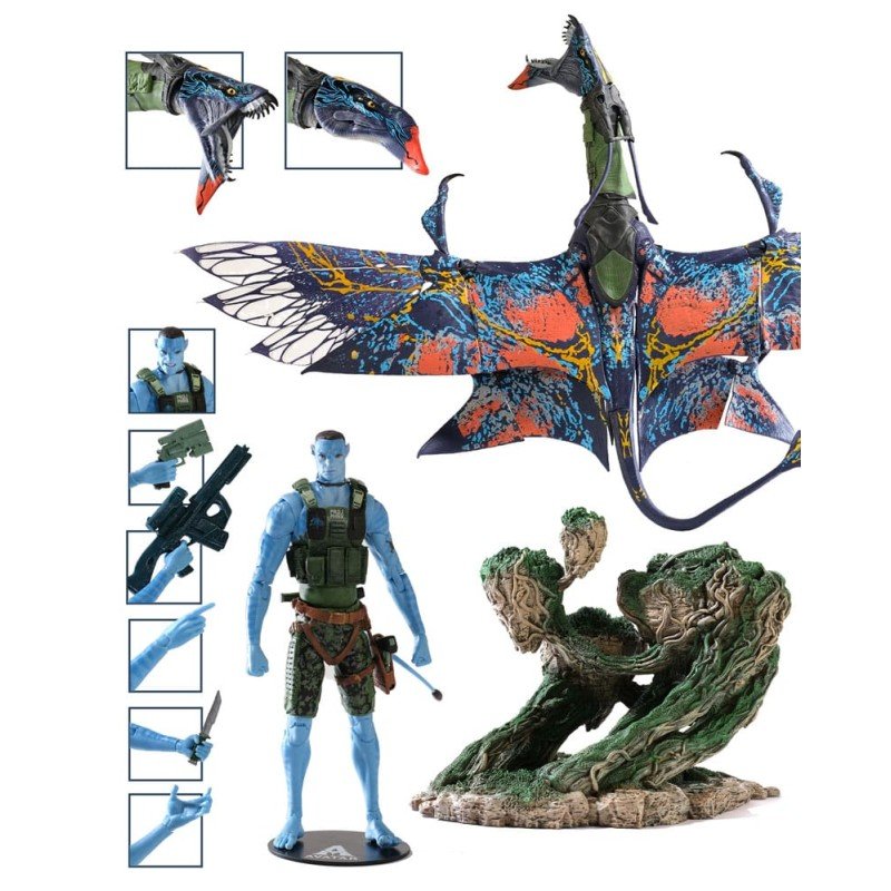 Avatar : La Voie de l'eau figurine Recom Quaritch & RDA Banshee (Gold Label) | 0787926164619