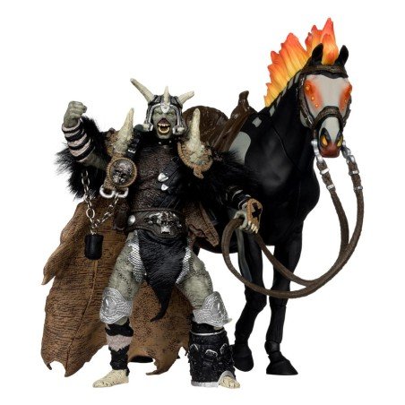 Spawn figurine Bloodaxe avec cheval (Spawn: The Dark Ages) (McFarlane Toys 30th Anniversary) (Gold Label) 18 cm | 0787926902389