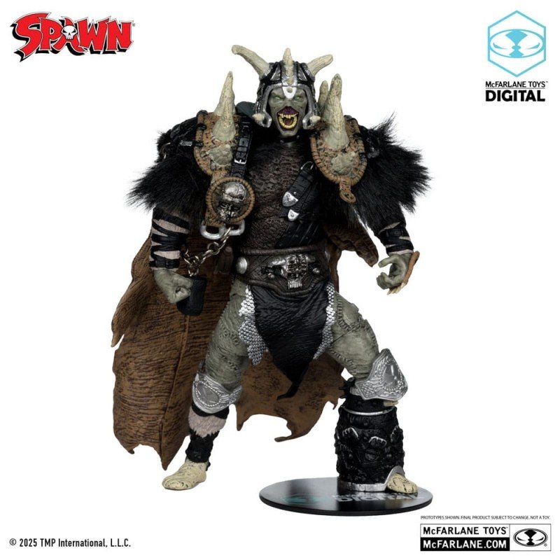 Spawn figurine Bloodaxe avec cheval (Spawn: The Dark Ages) (McFarlane Toys 30th Anniversary) (Gold Label) 18 cm | 0787926902389