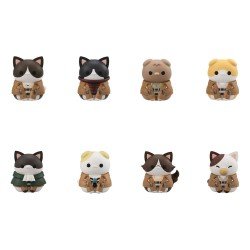 Attack on Titan Mega Cat Project Attack on Tinyan Trading Figures Gathering Scout Regiment danyan! 3 cm Assortment (8) | 4535123845345