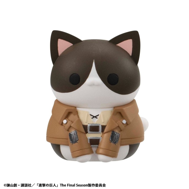 Attack on Titan Mega Cat Project Attack on Tinyan Trading Figures Gathering Scout Regiment danyan! 3 cm Assortment (8) | 4535123845345