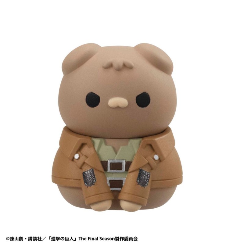 Attack on Titan Mega Cat Project Attack on Tinyan assortiment trading figures Gathering Scout Regiment danyan! 3 cm (8) | 4535123845345
