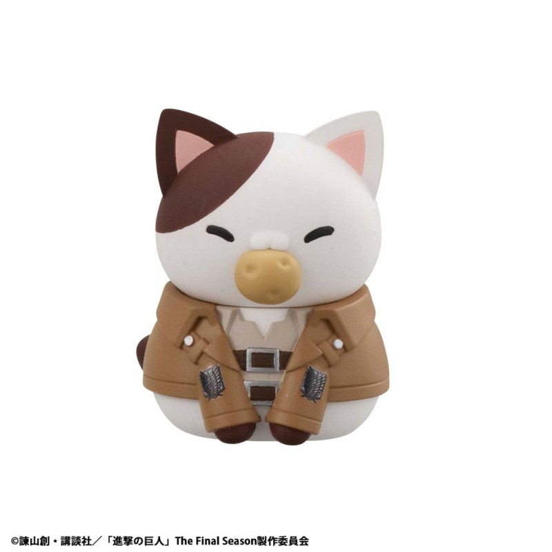 Attack on Titan Mega Cat Project Attack on Tinyan assortiment trading figures Gathering Scout Regiment danyan! 3 cm (8) | 4535123845345