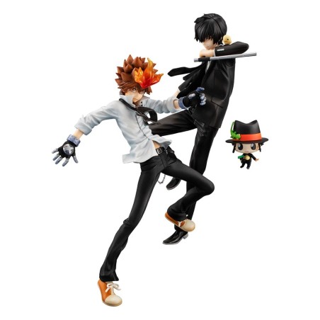 Katekyo Hitman Reborn! G.E.M. Series statuette PVC Tsunayoshi Sawada & Kyoya Hibari & Reborn Set 21 cm | 4535123845635