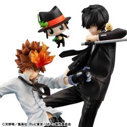 Katekyo Hitman Reborn! G.E.M. Series statuette PVC Tsunayoshi Sawada & Kyoya Hibari & Reborn Set 21 cm | 4535123845635