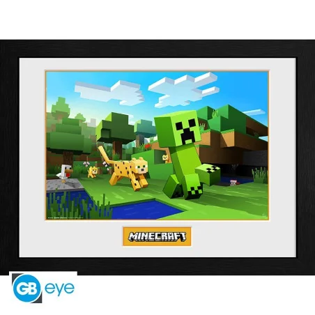 Minecraft - "Ocelot Chase" Framed Poster | 5028486383368