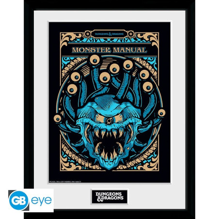 Dungeons & Dragons - Poster encadré "Manuel des Monstres"
