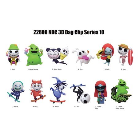 The Nightmare Before Christmas PVC Bag Clips Series 10 Display (24) | 0077764228001