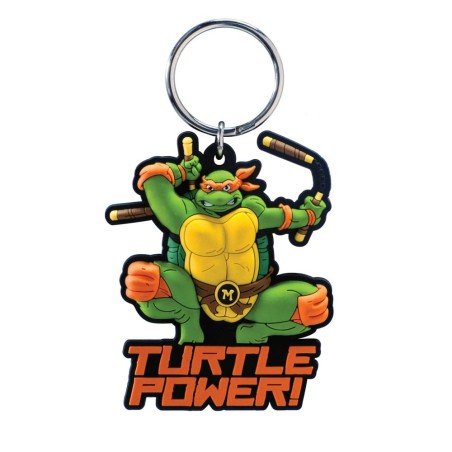 Tortues Ninja porte-clés sac PVC à dos toucher doux Michelangelo | 0077764630286