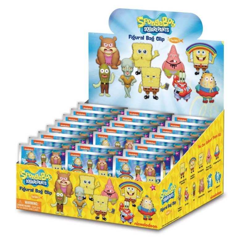 Nickelodeon Classics présentoir porte-clés sac à dos 3D Series 5 Bob l'éponge (24) | 0077764632600