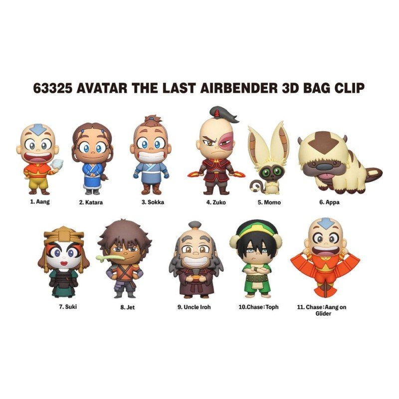 Avatar, le dernier maître de l'air présentoir porte-clés sac à dos 3D Series 1 (24) | 0077764633256